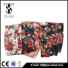 New arrival ripple design printed cheap infinity floral scarf for lady